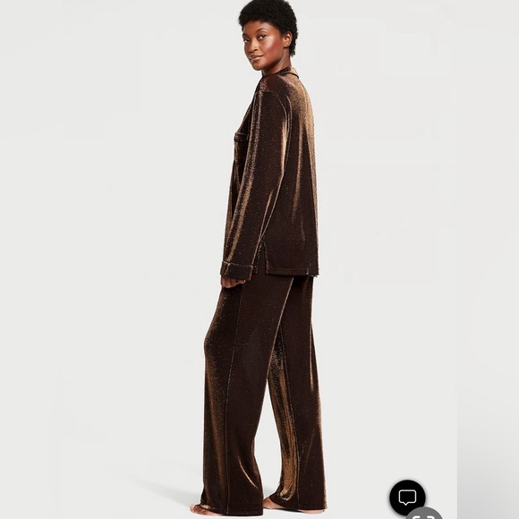 NWT Victoria secret shimmery pj set - Picture 2 of 7